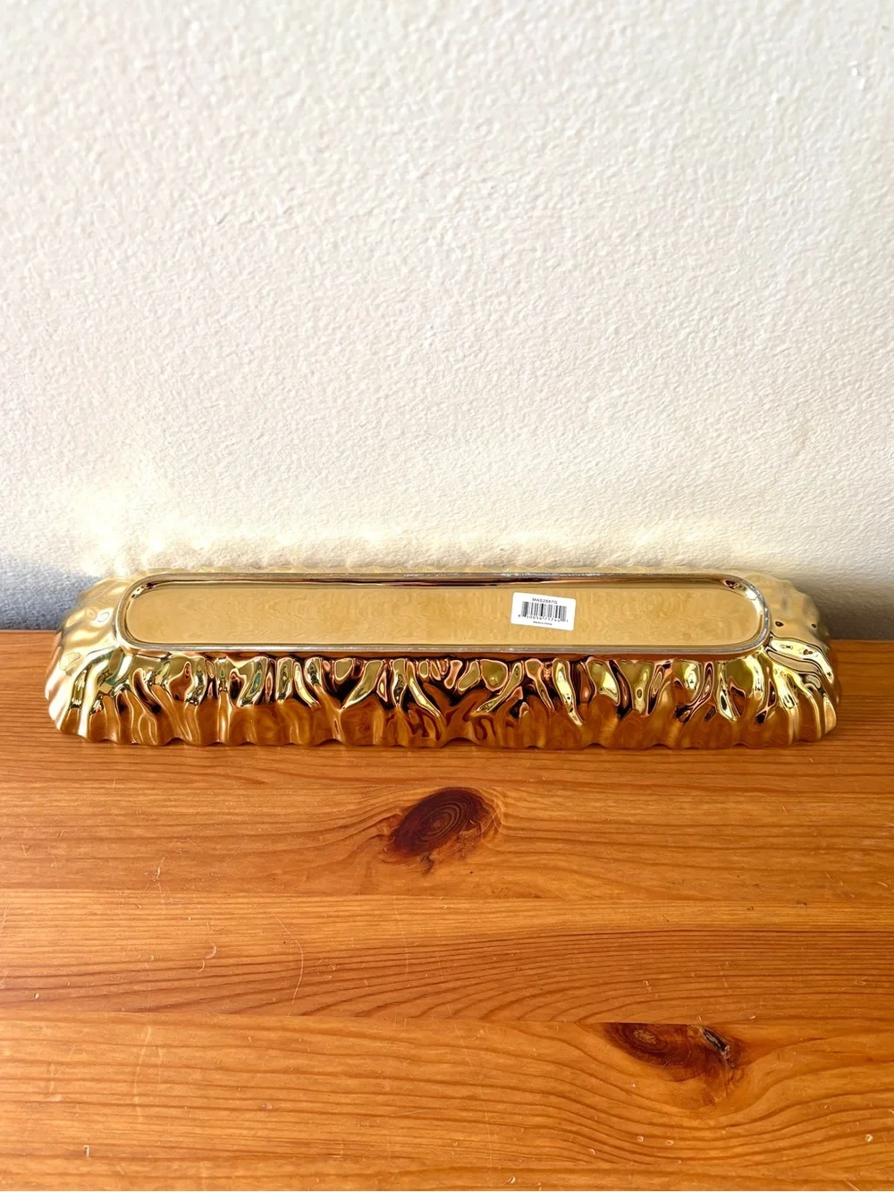 metallic gold finish porcelain cracker tray NWT